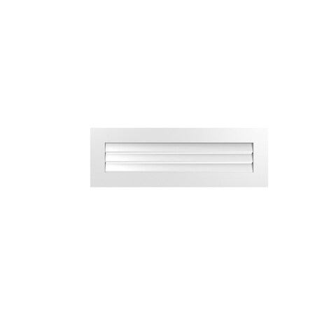 Ekena Millwork Vertical Surface Mount PVC Gable Vent: Functional, w/ 3-1/2"W x 1"P Standard Frame, 42"W x 14"H GVPVE42X1401SF